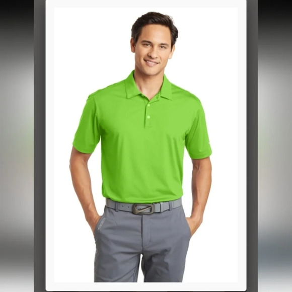 Nike Golf Men’s Dri-FIT Vertical Mesh Polo Sawgrass Sz Lg with Logo - Picture 1 of 11
